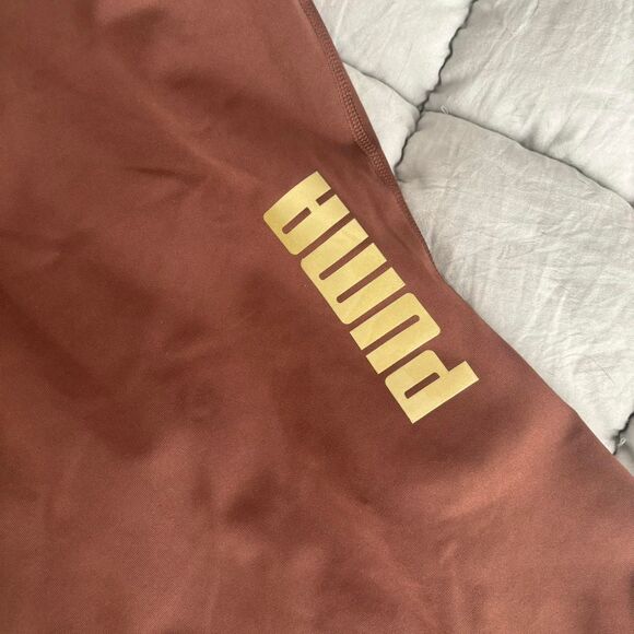 Puma Brown And Gold High Neck Bodysuit Medium - Picture 2 of 6